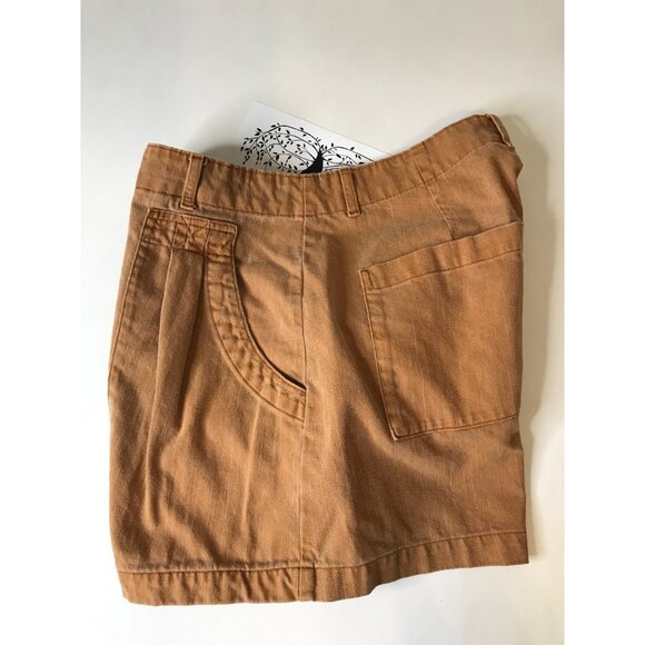 Universal Thread Brown Plus Pleated Pockets High Waisted Jean Shorts 8 - Picture 4 of 6